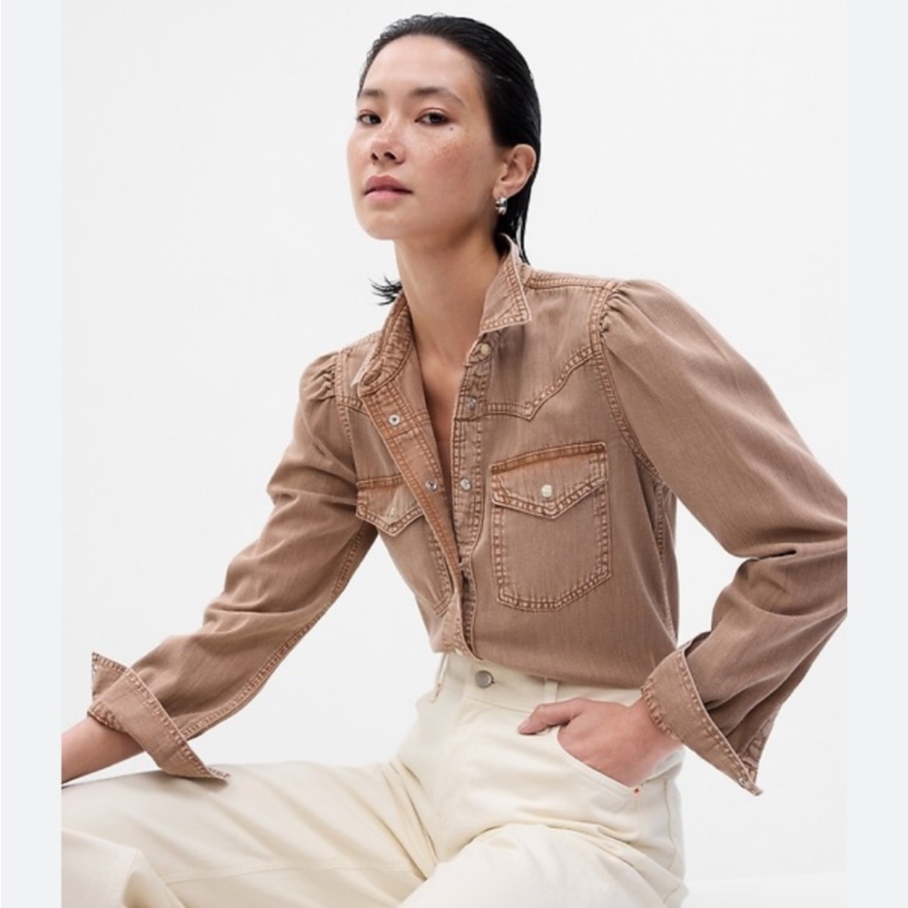 GAP Brown Button Down Shirt